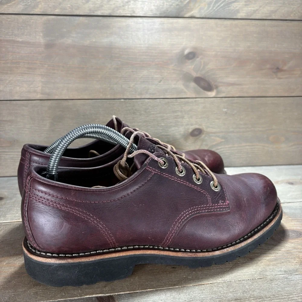 ll bean katahdin iron works mens size 8 shoes red leather work oxfords